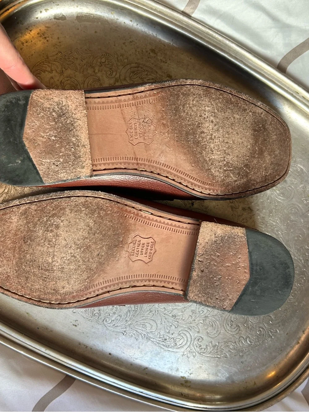 Vintage 80’s Florsheim Imperial peppled leather loafer. Made in Brazil. Mens 10